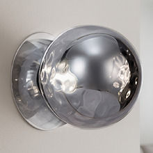 Lassie Molten Ripple Glass Cool White LED Outdoor Wall Light